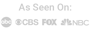 As seen on CBS, Fox, NBC logos