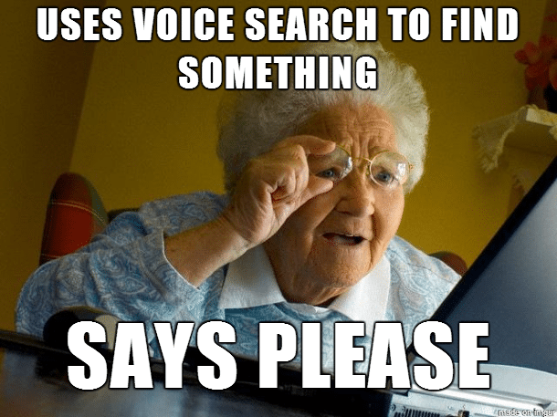 Voice Search Meme
